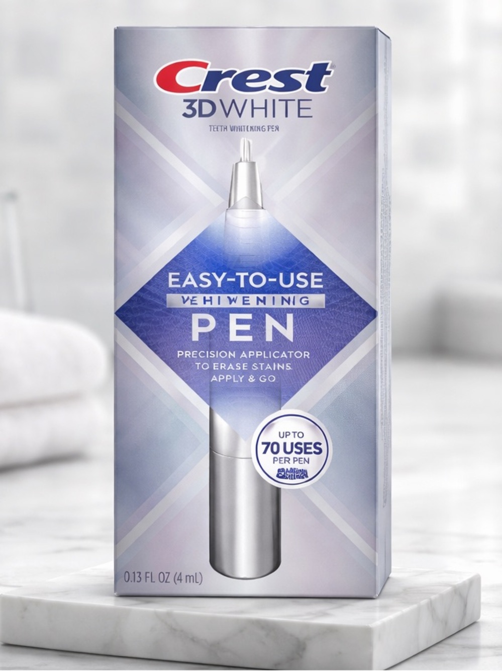 NWT Crest 3D White Teeth
Whitening Pen Easy-To-Use Precision Applicator